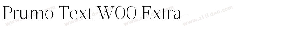 Prumo Text W00 Extra字体转换